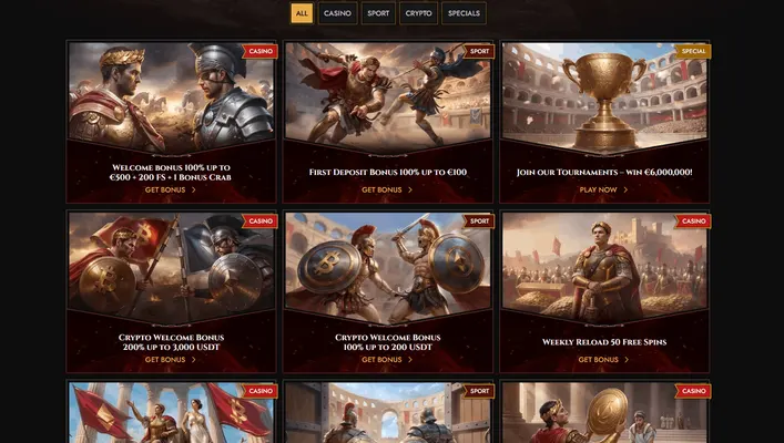 Legiano Casino Bonus und Freispiele Screenshot